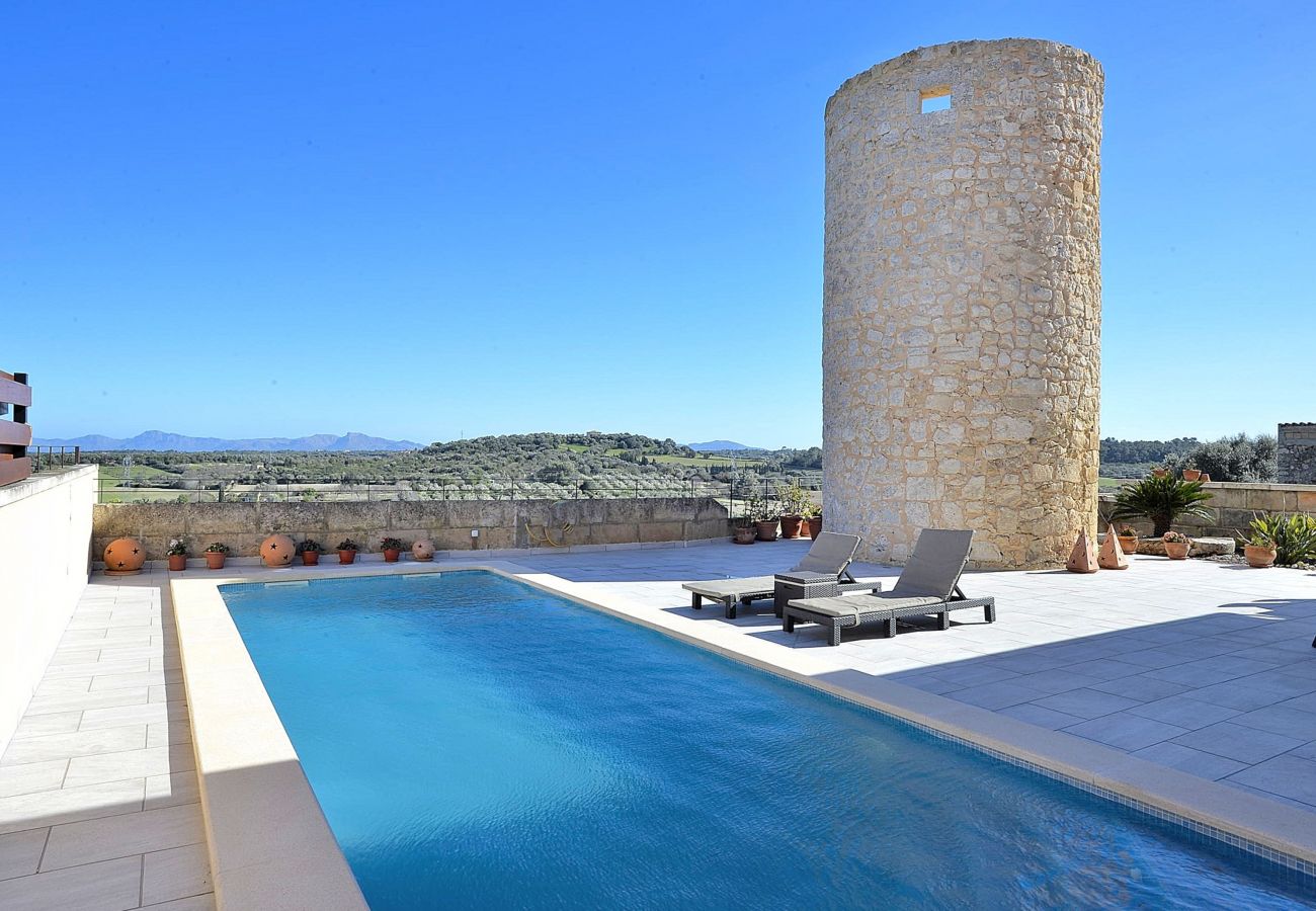 Casa en Muro - Sa Riba 021 magnífica villa con piscina privada, barbacoa, terraza y WiFi