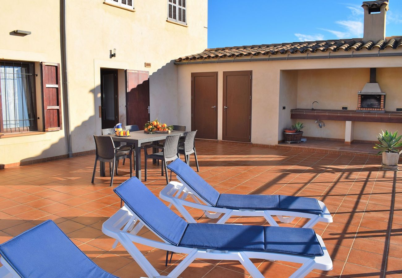 Finca en Muro - Els Tarongers 081 fantástica finca con piscina privada, aire acondicionado, terraza y barbacoa