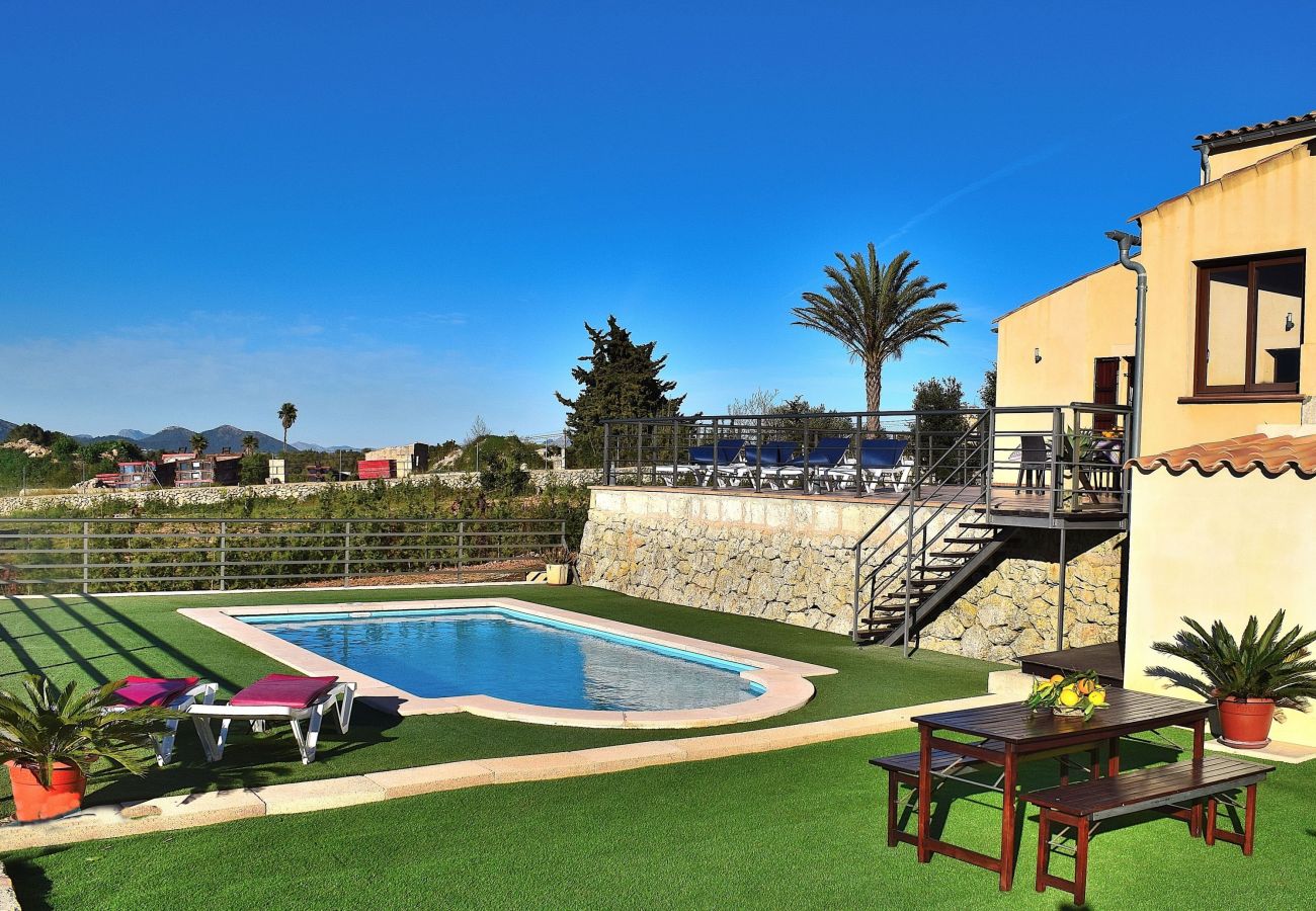 Finca en Muro - Els Tarongers 081 fantástica finca con piscina privada, aire acondicionado, terraza y barbacoa