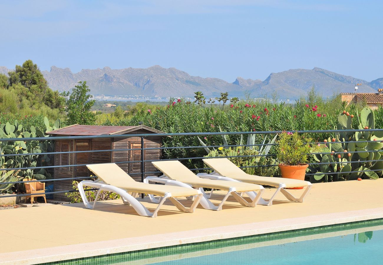 Finca en Alcúdia - Oscols villa con piscina solarium barbacoa y zona chill out 121