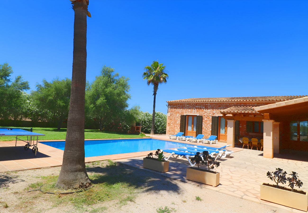 Finca en Campos - Can Mates Nou 404 fantastica finca con piscina privada, terraza, ping pong y aire acondicionado