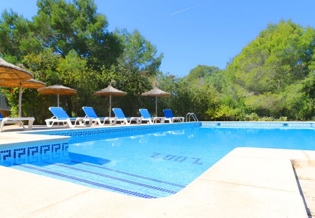 Finca en Campos - Can Palea 407 finca con piscina privada con jardín, terraza, barbacoa y WiFi