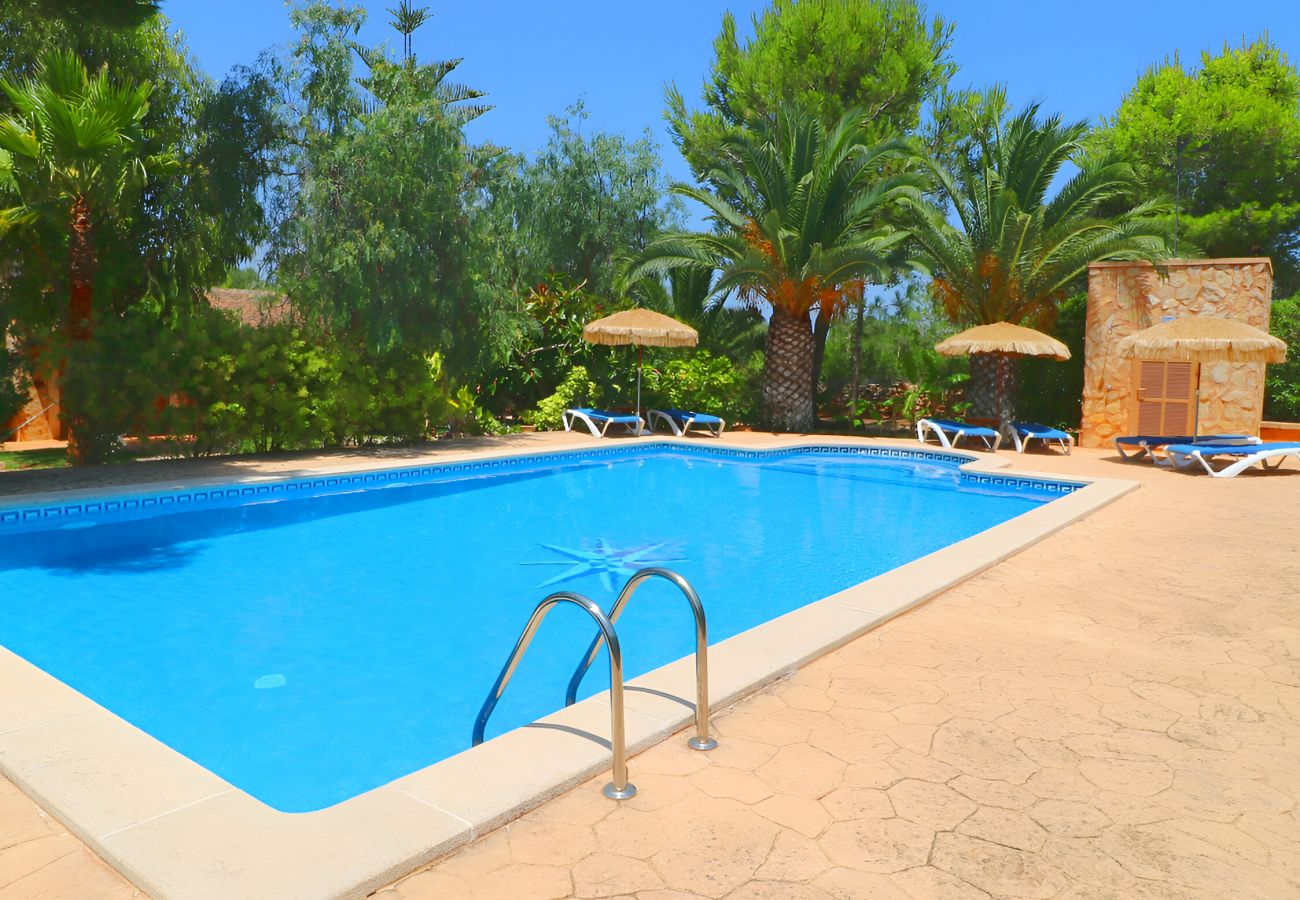 Finca en Campos - Can Crestall 414 finca rústica con piscina privada, aire acondicionado, jardín y barbacoa