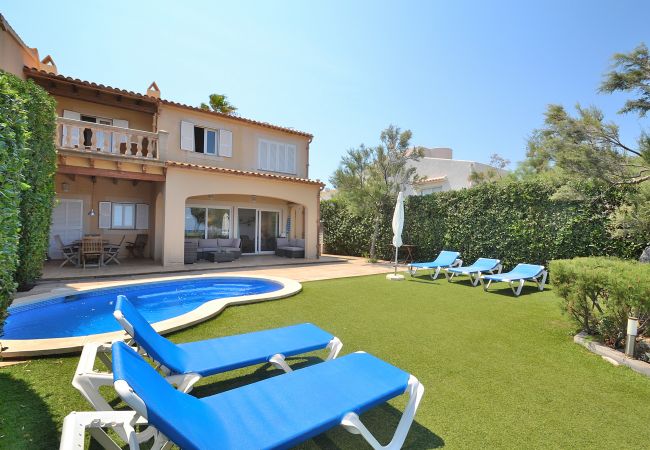 Villa en Colonia de Sant Pere - Embat 017 villa con piscina privada y acceso directo al mar, jardín y aire acondicionado