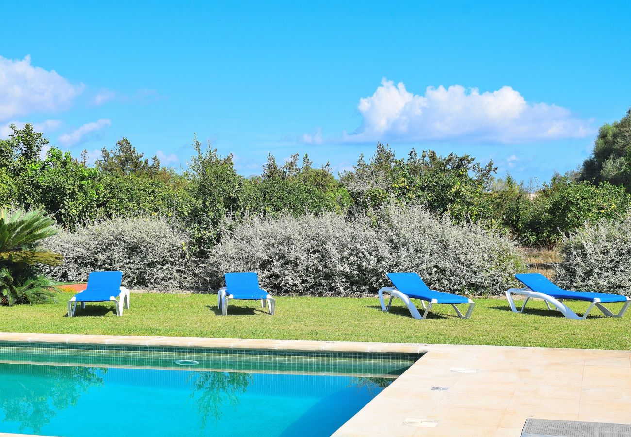 Finca en Can Picafort - Son Morey Tarongers 108 fantástica finca con piscina privada, jardín, terraza y aire acondicionado