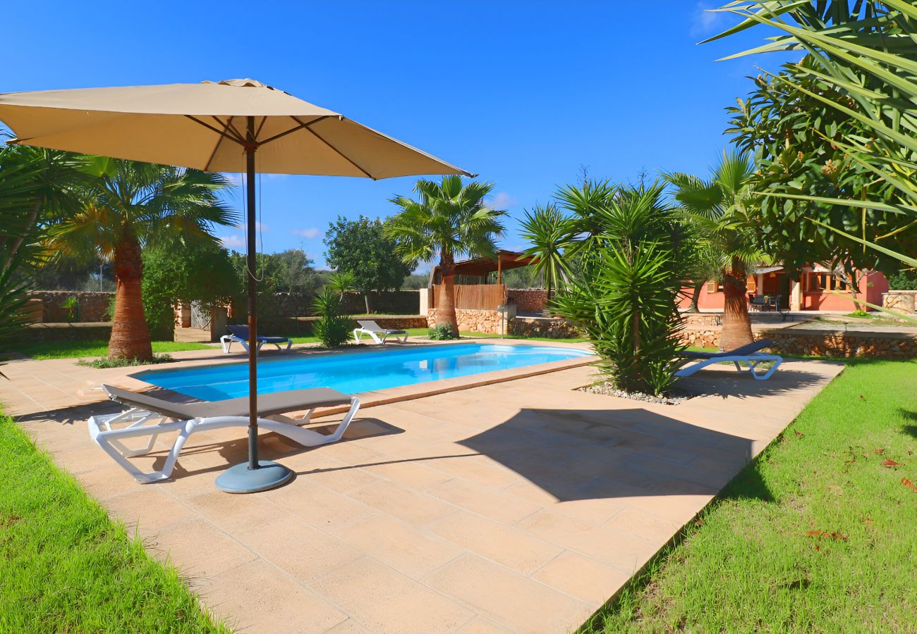 Finca en Campos - Linda 416 fantástica villa con piscina privada, gran jardín, barbacoa y aire acondicionado