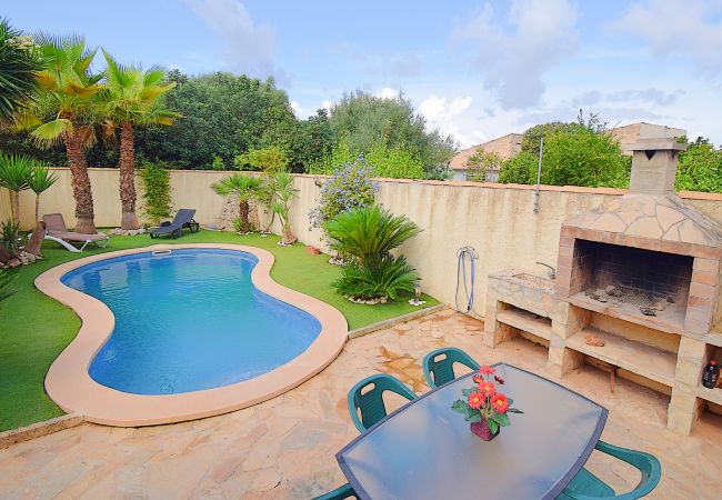 Casa en Muro - Capavila 196 fantástica villa con piscina privada, terraza, aire acondicionado y WiFi