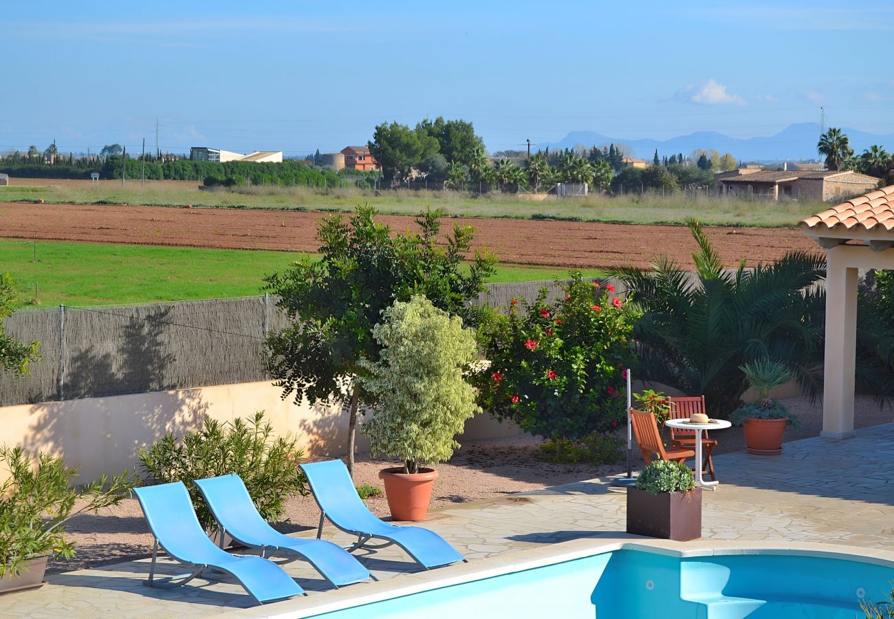 Country house in Campanet - Can Melis 149 fantastic villa with private pool, air conditioning, terrace, garden and barbecue