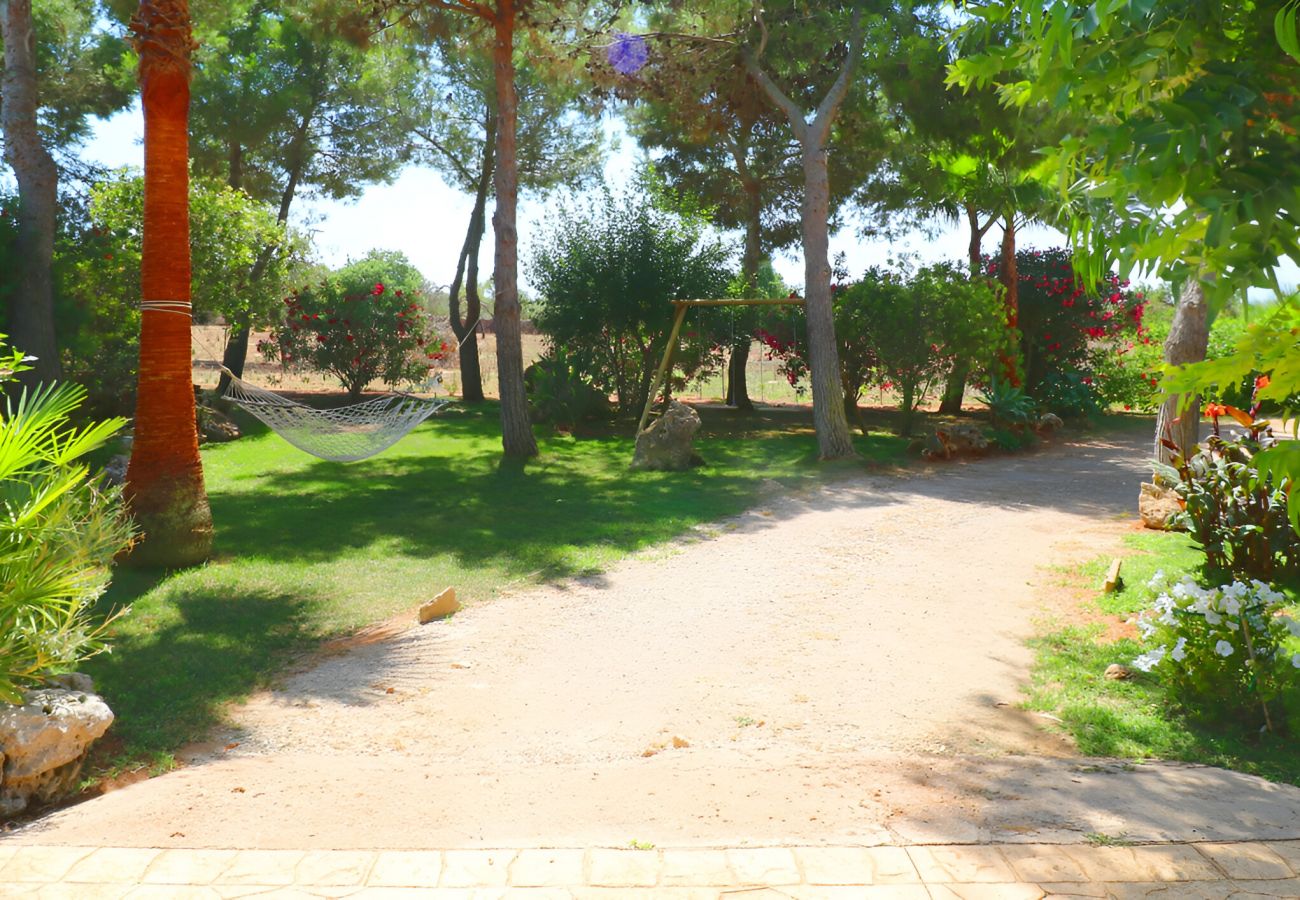 Country house in Campos - Can Crestall 414 rustic finca with private pool, air conditioning, garden and barbecue