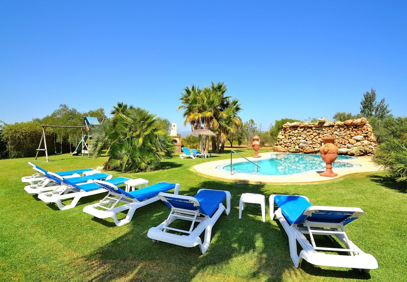 Domaine à Muro - Can Gamundí 052 fantastique finca avec piscine privée, aire de jeux, air conditionné et barbecue