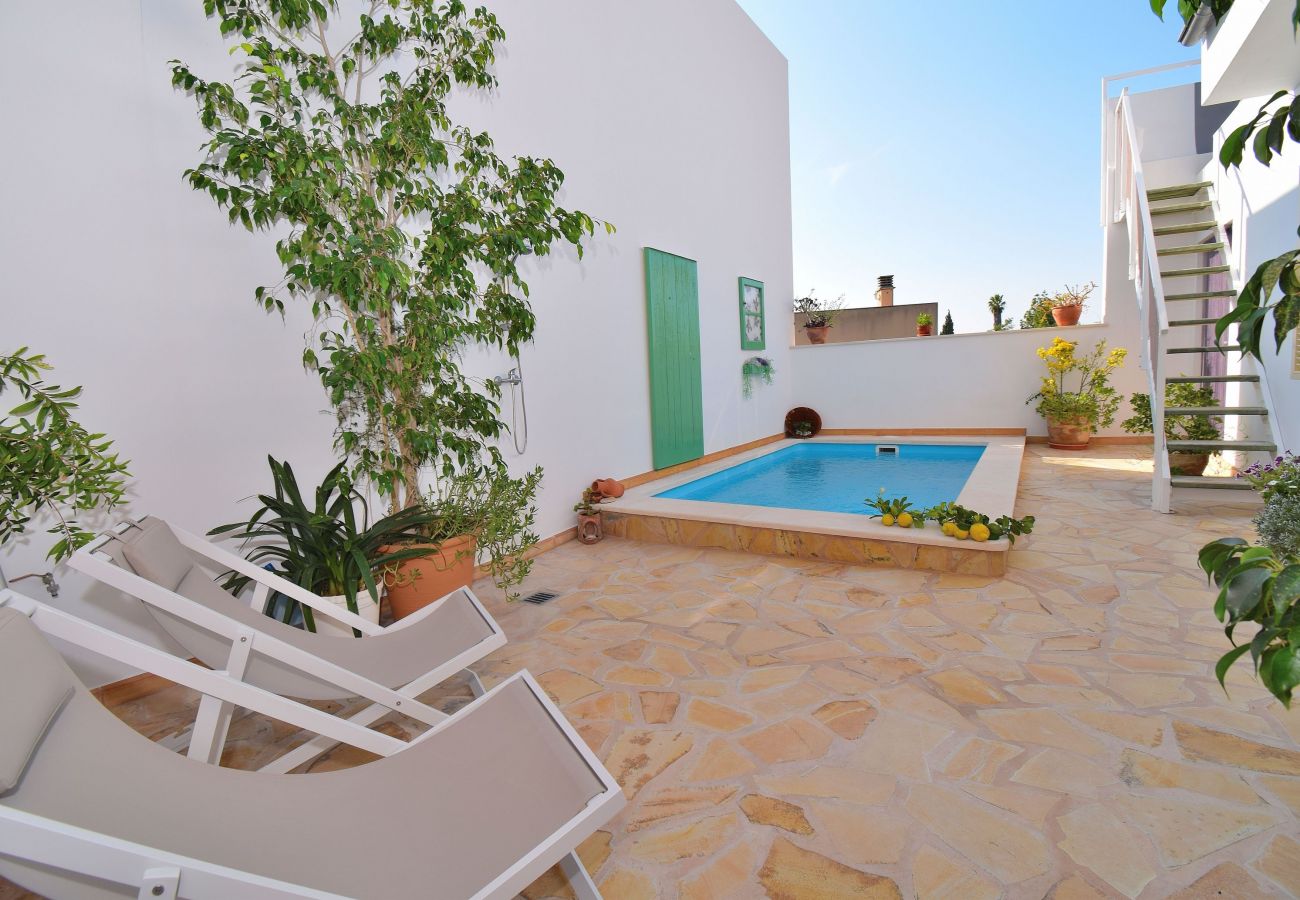 Maison à Santa Margalida - Can Cantino 213 fantastique maison de village avec piscine privée, air conditionné, terrasse, barbecue et WiFi