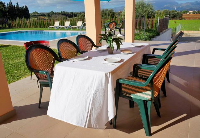 Villa à Muro - Es Moli 056 fantastique finca avec piscine privée, grand jardin, air conditionné et barbecue