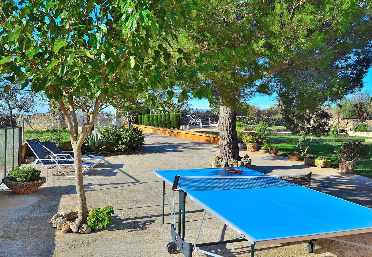Особняк на Santa Margalida - Es Barranc Son Fullós 094 fantástica finca con piscina privada, jardín, terraza, barbacoa y ping pong