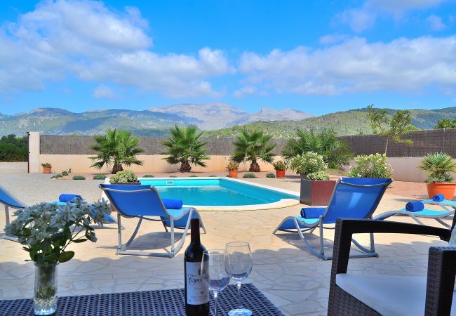  на Campanet - Can Melis 149 fantástica villa con piscina privada, aire acondicionado, terraza, jardín y barbacoa