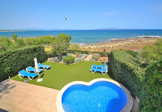  на Colonia de Sant Pere - Embat 017 villa con piscina privada y acceso directo al mar, jardín y aire acondicionado
