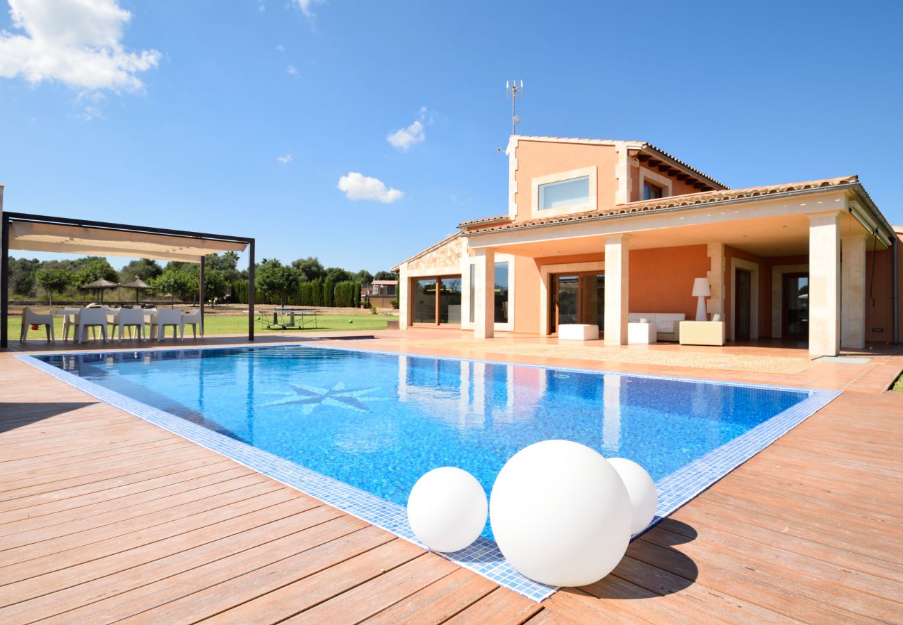 Вилла на Muro - Son Morei de les Penyes 007 lujosa villa con piscina privada, jacuzzi, ping pong, barbacoa y aire acondicionado